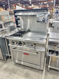 🔥 36′′ Commercial Range with 24′′ Griddle and Standard Oven NSF ETL