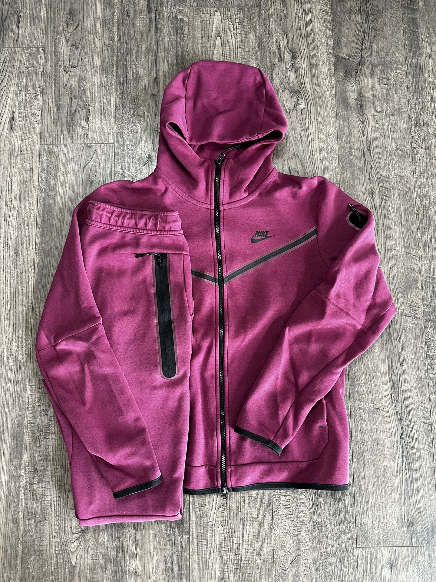 Rare Maroon Nike Tech Track Suit