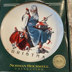 Christmas Plate Norman Rockwell
