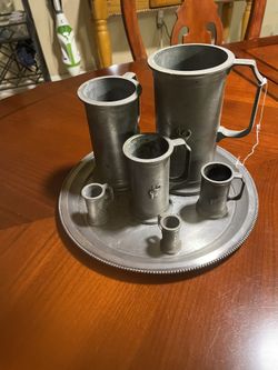 Vintage Peltrato Pewter Set