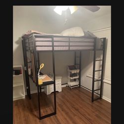 Full Size Loft Bed With Desk