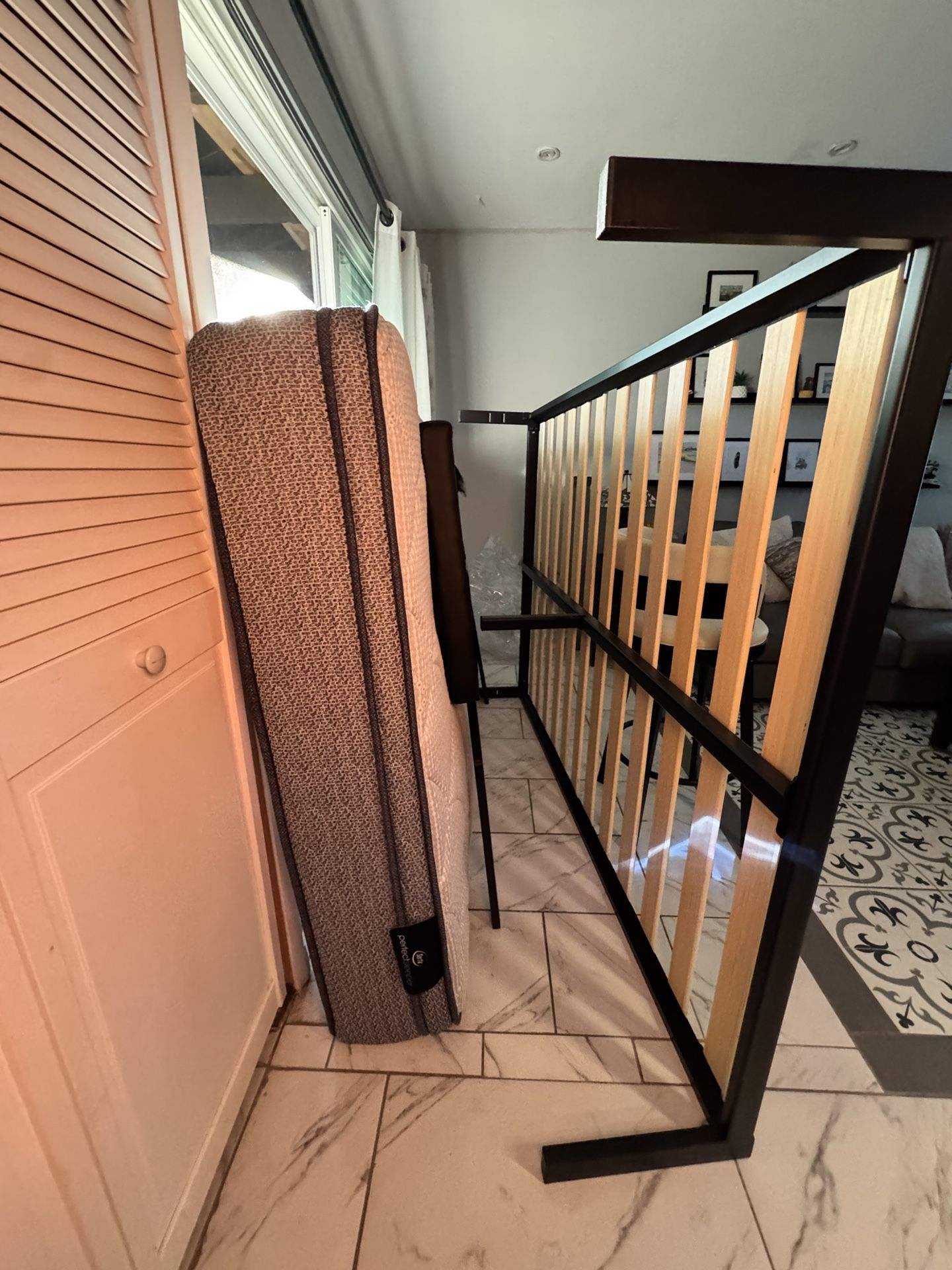 Bed Frame, Mattress, And Headboard