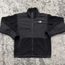 The North Face Mens Full Zip Polartec Denali Fleece Jacket Black Size large