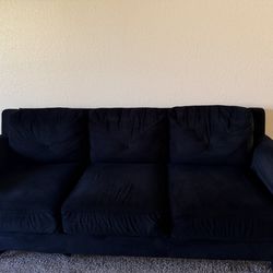 Black 3-Seat Sofa Couch