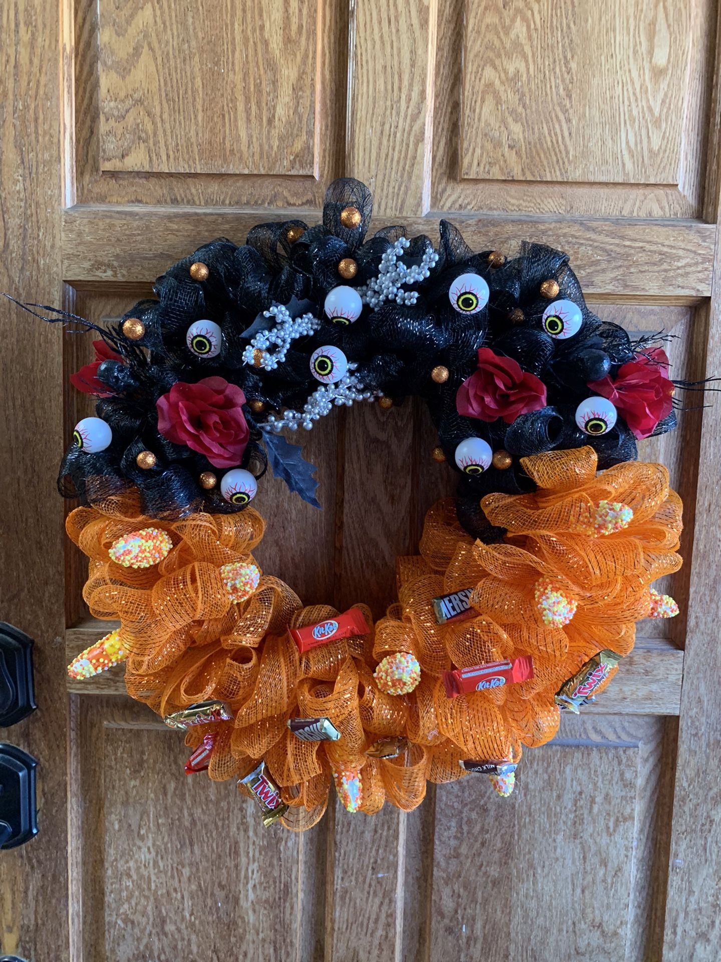 Handcrafted Halloween Wreath $25