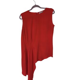 Orange Sleeveless Woman's Blouse