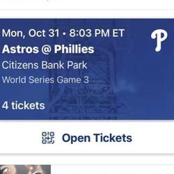 WORLD SERIES GAME 3 TICKETS TUESDAY