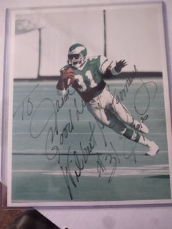 8x10 Auto Of Wilbert Montgomery Philadelphia Eagles Autograph