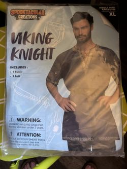 Spooktacular Creations Viking Knight A-XL Halloween Blue Costume Tunic & Belt