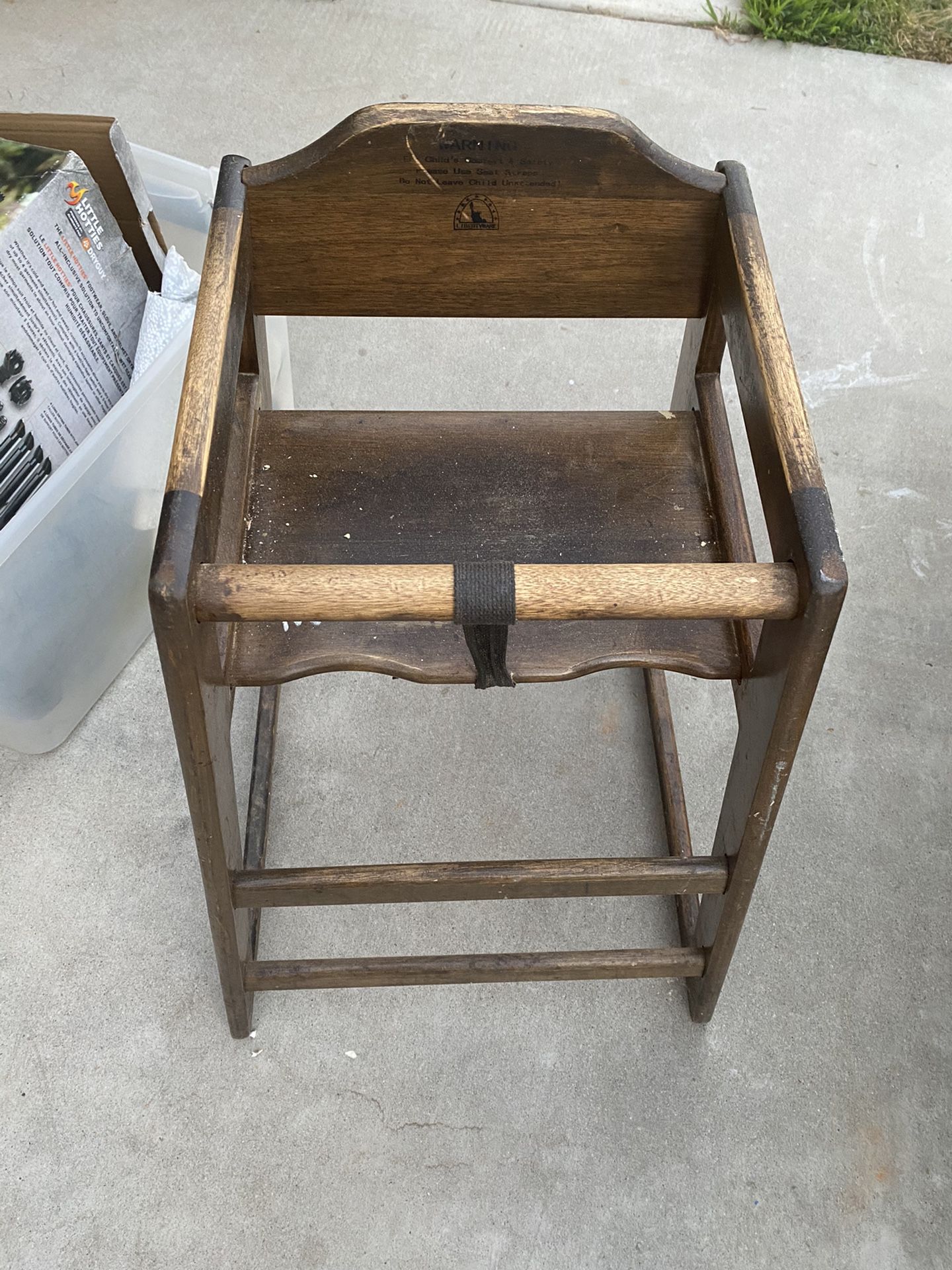 Pair Wooden commercial high chairs