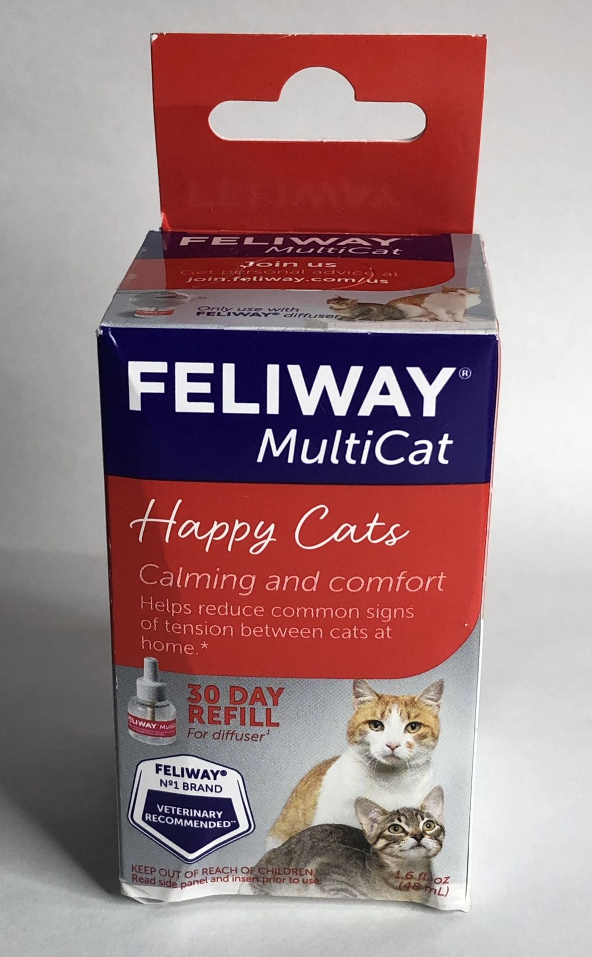 Feliaway Multicat 30 Day Refill Diffuser New In Box