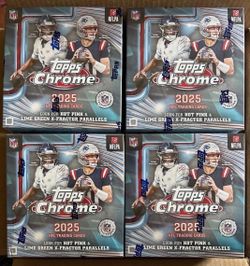 2025 Topps Chrome Football NFL Mega Box Brand New Factory Sealed