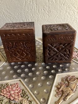 Wooden Boxes Hand Carved