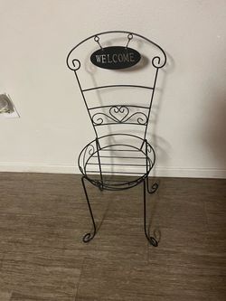 Metal Chair plant stand