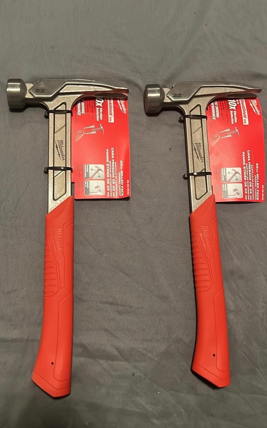 Two 22oz Milwaukee hammers, $50 for both