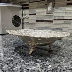 Vintage Silver Plated Vase Plate