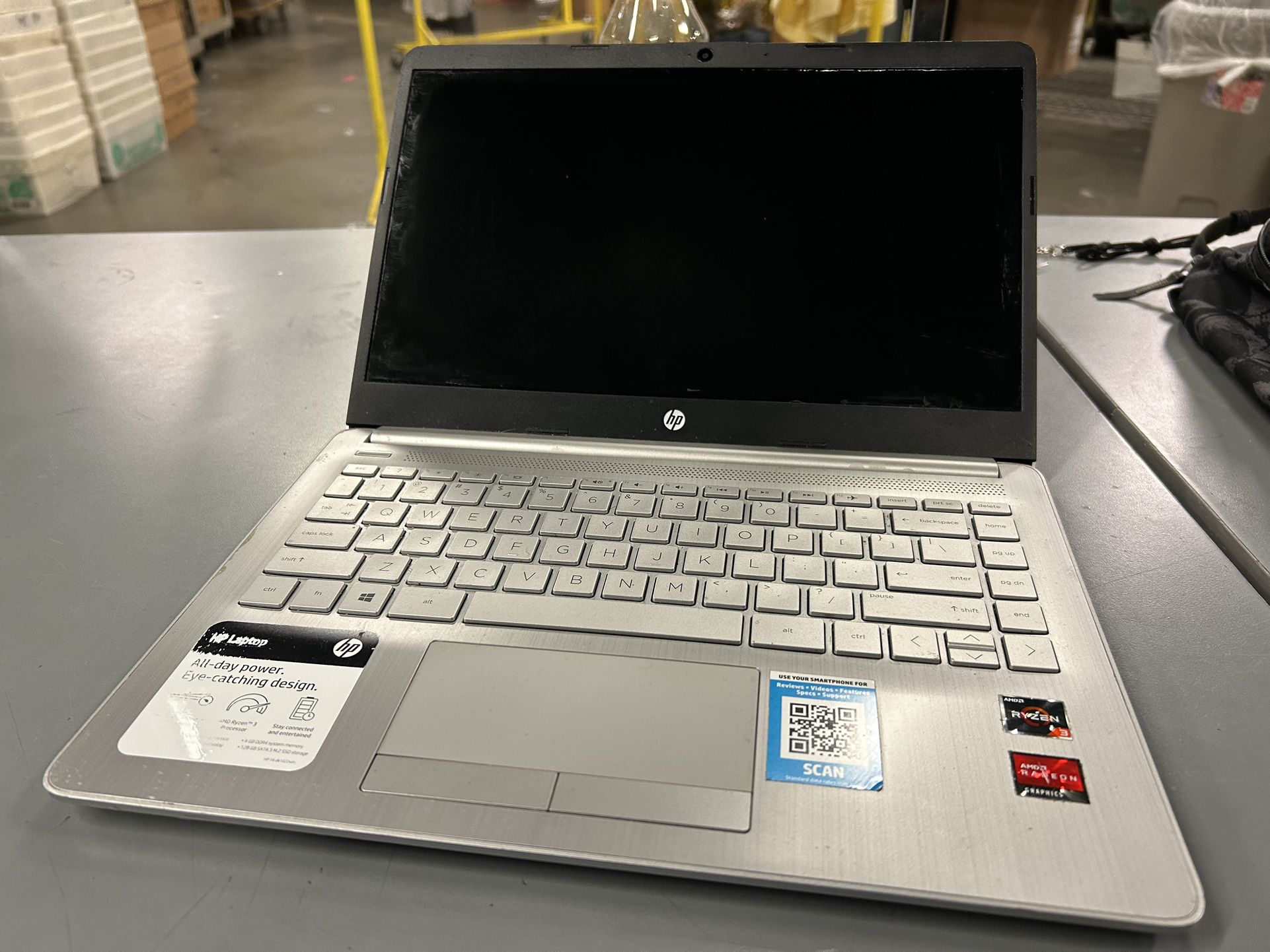 2022, HP, 14 Laptop For Parts Or Repair.