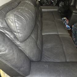 LEATHER Power Reclining Sofa And Loveseat Set