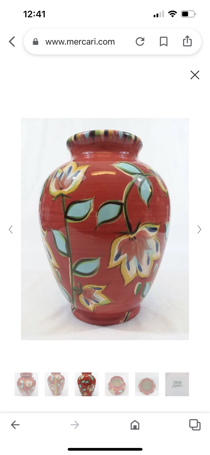 Southern Living Gail Pittman "Bountiful" Pattern Vase