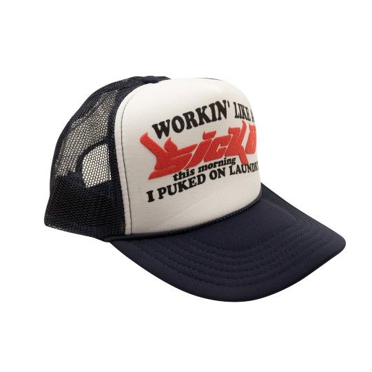 Sicko laundry trucker hat navy/white