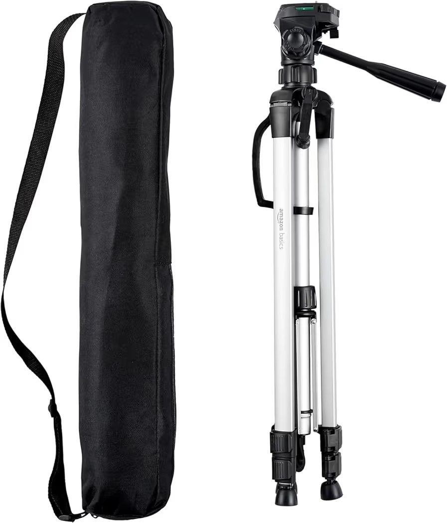 Amazon Basics 60 inch Lightweight Tripod with Bag, Black
