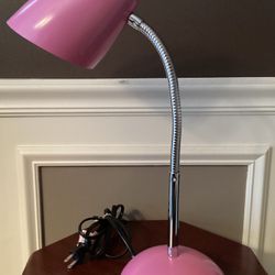 Portable Desk Lamp Metal Bendable Hot Pink