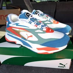New MENS PUMAS. SIZE 8.5.  PAID 120. SELLING FOR 60