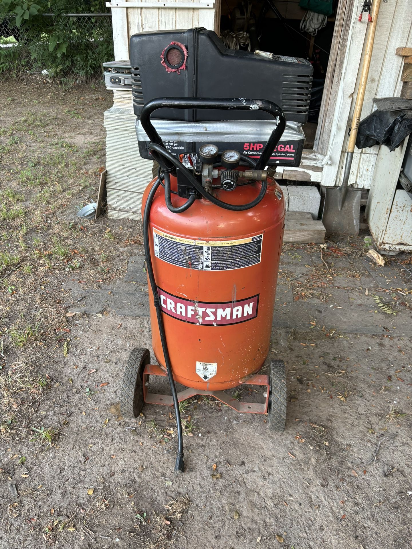 Craftsman 5hp 22 gallon air compressor price discount