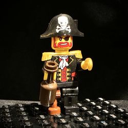 Lego Custom Pirates Of The Caribbean Barbosa Minifigure