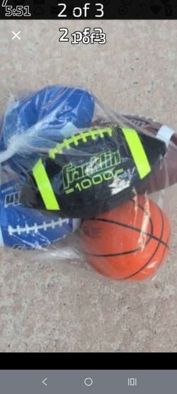 4 Footballs And Mini Basketball New