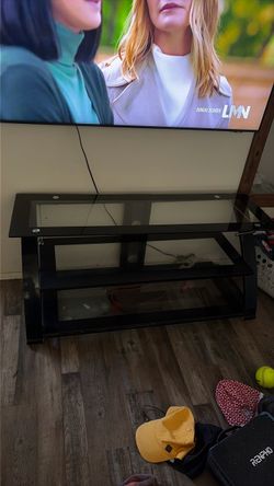 Glass entertainment center