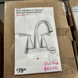 MOEN Essie 2-Handle 4 in. Centerset Bathroom Faucet in Chrome