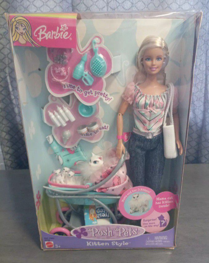 Barbie Posh Pets Kitten Style Doll New Sealed