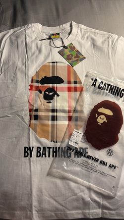 A Bathing Ape BAPE Plaid Ape Head T-Shirt