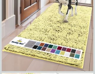 Muddy Mat® | Super Water Absorbent Door Mat Indoor, Microfiber Quick Dry Chenille Entryway Rug, Slip Resistant Front Door Mat, Indoor Mats for Entrywa