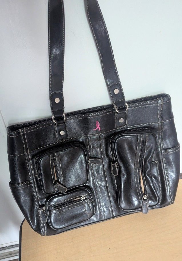 Women's Purse Black Leather