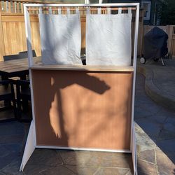 Handmade wooden puppet theatre