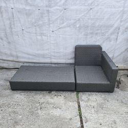 Patio Set 2 Piece Low Profile Gray