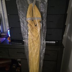 New Beyond By Jovani Yellow Formal Dress
