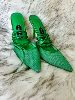 JESSICA RICH Gladiator Stiletto High Heels Women’s Shoes - Green sz 7
