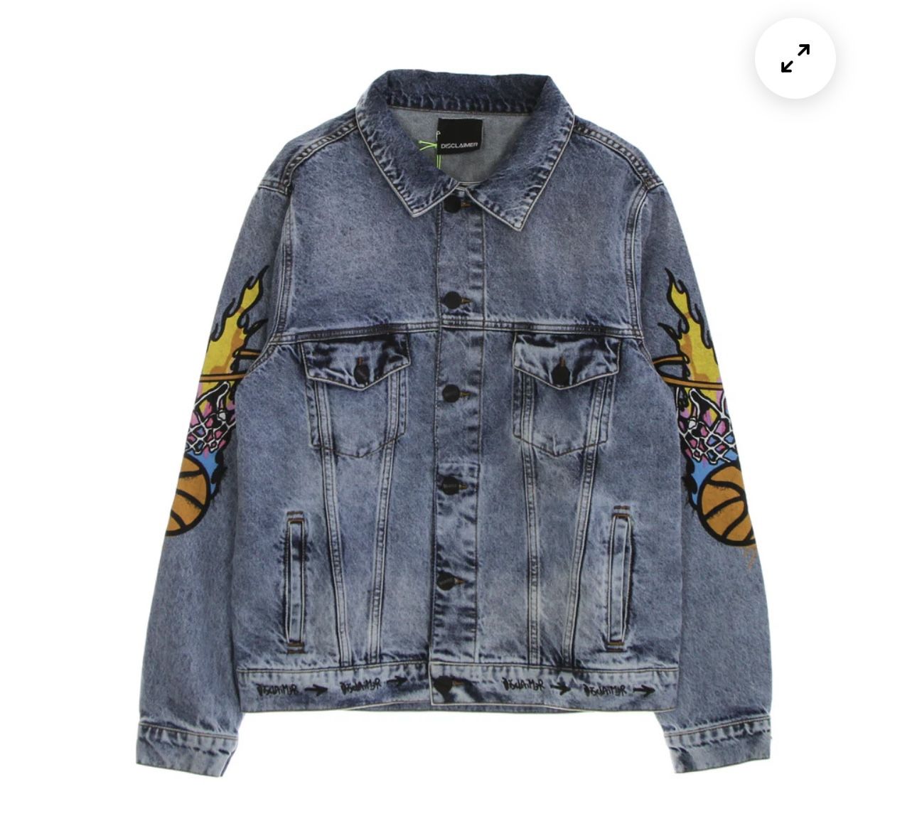 Disclaimer “Jump High” Denim Jacket – Rare Graffiti Streetwear