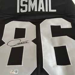 Raiders Authentic Autographed “Rocket” Raghib Ismail Jersey Beckett COA