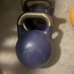 Pair of 20KG(44lbs) Olympic Kettle Bells 