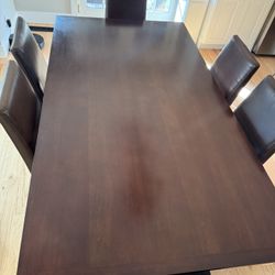 Crate & Barrel Dining Table + 8 Pottery Barn Chairs