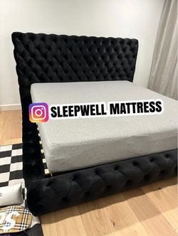 King bed frame with mattress