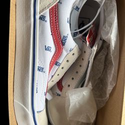 Old School (True White,red,blue) Vans