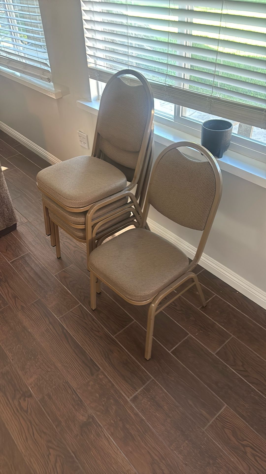 4 Fixed Chairs $100