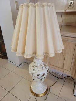 Ivory Porcelain Table Lamp