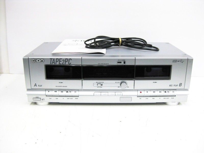 ION Tape2PC USB Double Cassette Tape Deck Recorder Player