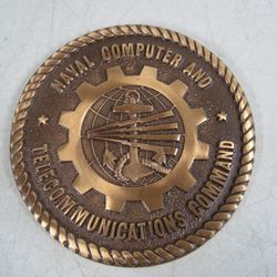 Naval Computer And Telecommunications Command Copper Plaque
